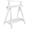 Image de Tréteau pin architecte blanc, H.70 x l.70 cm
