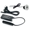 Image de Connecteur rond Plugy avec 2 ports USB pour encastrer au meuble en couleur peinte aluminium