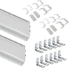 Image de Kit Gola à profil central pour meubles de cuisine, Anodisé mat