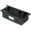 Image de Multiconnecteur Atom 26 A+C pour bureau - Peint en noir- Acier et Plastique et Zamak