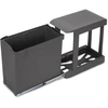 Image de Poubelles de recyclage pour la cuisine - 1 x 30L - fixation inférieure et extraction automatique - Acier et Plastique - Gris