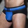 Image de Slip DOUBLE STRIPE Noir-Bleu S