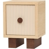 Image de NOBODINOZ - Table de chevet Heju - Bois naturel - Bois massif d'hévéa - Designer Studio Heju
