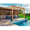 Image de Pergola en bois adossée - modèle ANDORRA - 400 x 300 cm