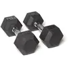Image de Haltère hexagonale O'live Fitness Noir 15 kg PL15712