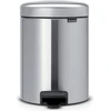 Image de Poubelle NewIcon Brabantia 5 L gris brossé mat