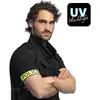 Image de Brassard Police Jaune Fluo UV   Accessoire Déguisement Police Soirée