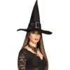 Image de Chapeau de Sorcière Pointu Noir   Déguisement Halloween