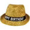 Image de Chapeau "Happy Birthday" Or en tissu