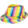 Image de Chapeau Rayée Multicolore à Paillette
