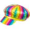 Image de Casquette Rayée Multicolore à Paillette