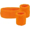 Image de Lot de 3 Bandeaux Éponge Orange Fluo   Bandeau et Bracelets Années 80