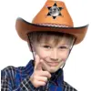 Image de Chapeau Cowboy Enfant Sheriff Marron   Accessoire Déguisement Far West