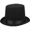 Image de Chapeau Haut-de-Forme Noir   Accessoire Déguisement Élégant et Costume Vintage