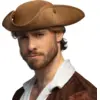 Image de Chapeau tricorn pirate Charles aspect cuir   58 cm