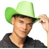 Image de Chapeau cowboy à franges pour déguisement "Blaze"   Vert fluo