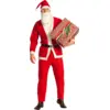 Image de Costume Père Noël Homme M/L   Déguisement Complet avec Barbe et Bonnet