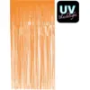Image de Rideau à Franges Aluminium Orange Fluo UV   Décoration Porte Soirée Néon 200 × 100 cm