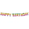 Image de Guirlande Ballons Aluminium Happy Birthday Arc-en-ciel   Bannière Anniversaire 8 m