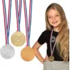 Image de Kit de 3 Médailles Podium   Récompense Jeux Anniversaire Enfant
