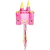 Image de Piñata à tirer château princesse - Rose 40 cm