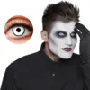 Image de Lentilles Blanches Contour Noir Maniaque   Lentilles Halloween