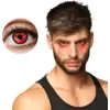 Image de Lentilles Rouges Craquelées Noir Zombie Démon   Lentilles Halloween