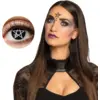 Image de Lentilles Noires Pentacle Blanc Sorcière   Lentilles Halloween
