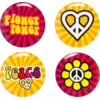 Image de Lot de 4 Badges Hippie   Accessoires Flower Power