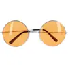 Image de Lunettes Party Hippie XL Orange   Lunettes Rondes Rétro Flower Power Années 60 70