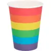 Image de Lot de 8 Gobelets en Papier Arc-en-ciel 25 cl   Vaisselle Jetable Fête, Pride & Anniversaire