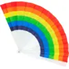Image de Eventail Pride Arc en ciel 23cm