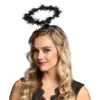 Image de Tiare Halo Noir   Bandeau Ange Démon Pailleté avec Plumes