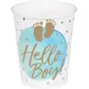 Image de Gobelet en carton "Hello Boy" bleu(lot de 10)