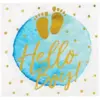 Image de Serviettes en papier "Hello Boy" bleues(lot de 20)