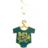 Image de Tourbillons décoration "Boy or Girl" doré et noir (lot de 2)
