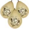 Image de Ballons transparents écriture "Boy or Girl" noir (lot de 6)
