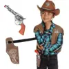 Image de Set Enfant Cowboy   Pistolet 23 cm avec Ceinture et Étui Western