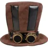 Image de Chapeau haut de forme Steampunk marron