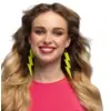 Image de Boucles d’Oreilles Flash Jaune Fluo UV   Modèle Néon Fluorescent Soirée, Festival