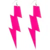 Image de Boucles d'Oreilles Éclair Rose   Soirée Fluo Années 80