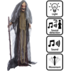 Image de Sorcière Animée avec Canne 160 cm   Décoration Halloween Lumineuse et Sonore