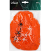 Image de Toile d'Araignée Orange 100 g avec 6 Araignées UV   Halloween