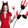 Image de Kit Diable avec Cornes et Trident 40 cm   Déguisement Halloween