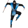 Image de Déguisement Ninja Bleu Homme 50/52   Costume Guerrier Japonais Adulte