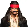 Image de Perruque pirate Tobias avec bandana, moustache et barbe