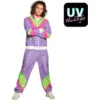 Image de Déguisement Survêtement Rétro Homme Violet UV Taille L   Déguisement Années 80