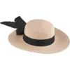 Image de Chapeau de Paille avec Bandeau Noir pour Femme