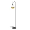Image de Calex | Lampadaire U-Line | Noir | Raccord E27 | Avec interrupteur marche/arrêt | Max. 1x60W | H155cm | 180cm câble