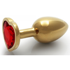 Image de Plug Bijou anal HEART GEM S 6 x 2.6 cm Doré-Rouge